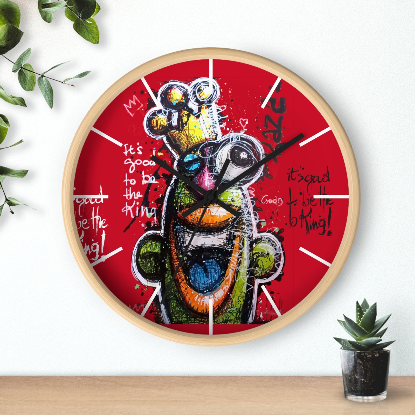 Une horloge murale unique qui allie art, couleur et bonne humeur , signee Kaza. – Image 3