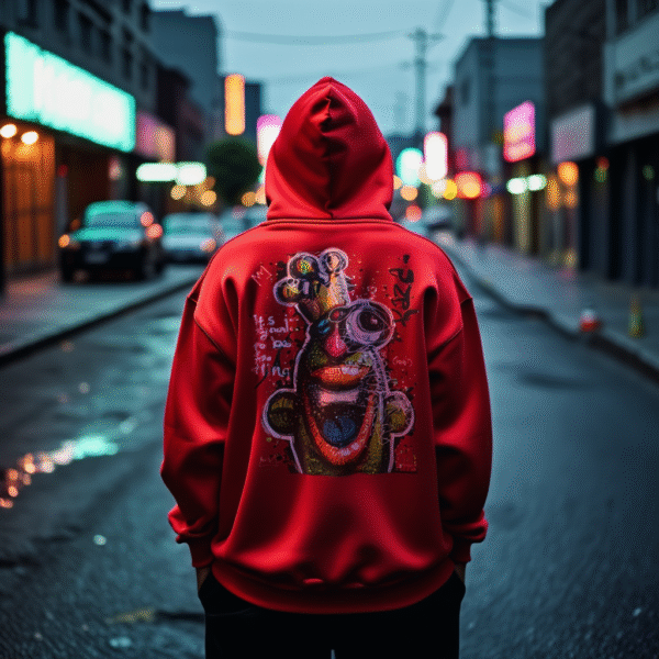 Sweat à capuche zippé artistique   Design original par Kaza   Mode urbaine et colorée